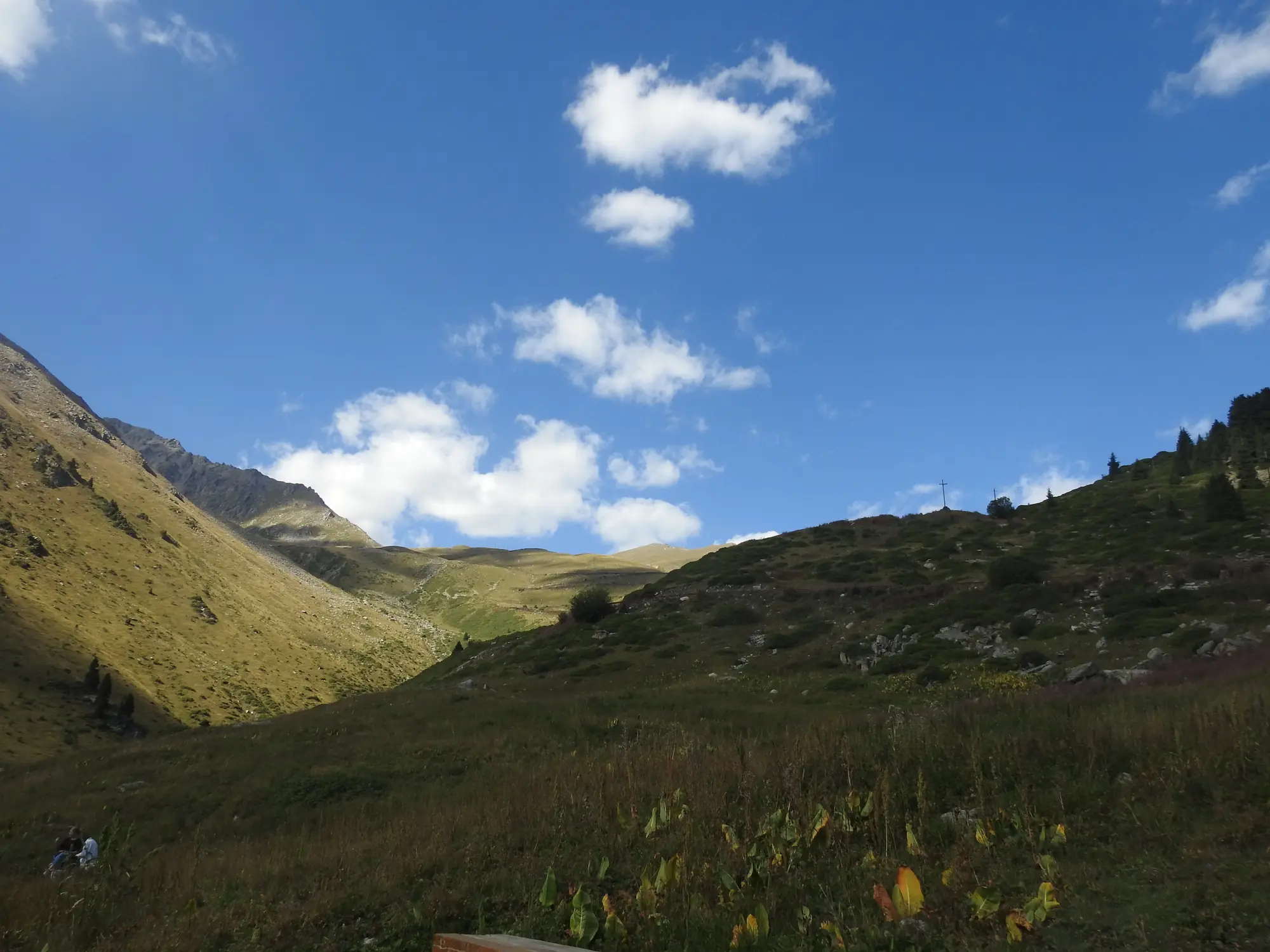 The valley below the lake