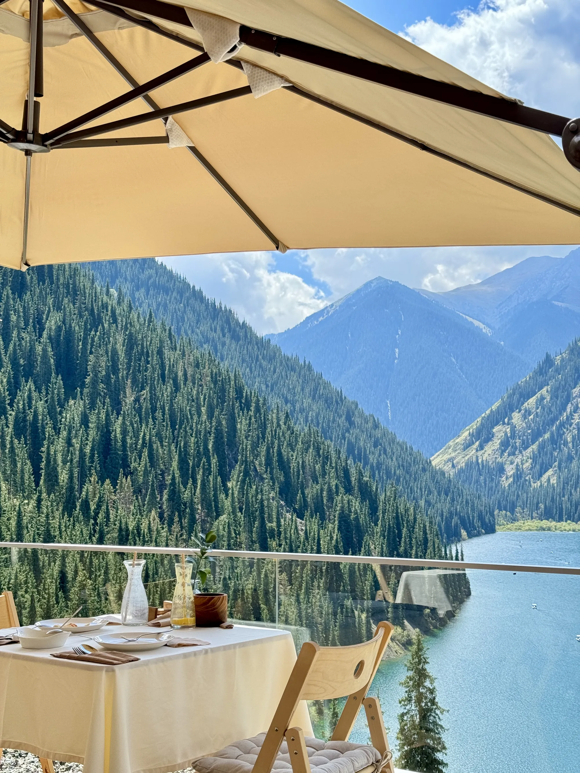 A table with a view over Kolsai