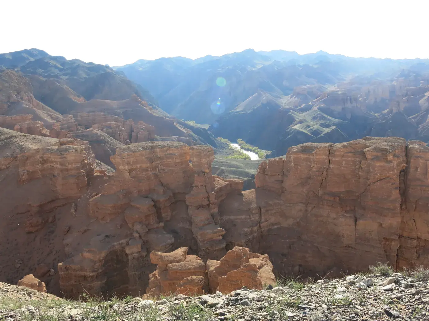 Charyn Canyon and the river below